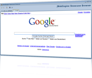 Rendered Google website via pure java browser